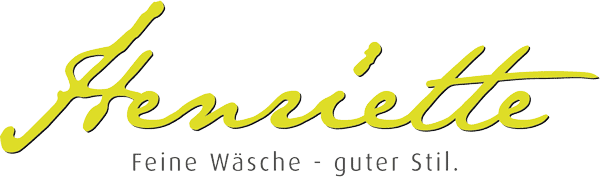 „Henriette Inh. Sandra Baar, Feine Wäsche – guter Stil“-Logo, zur Startseite